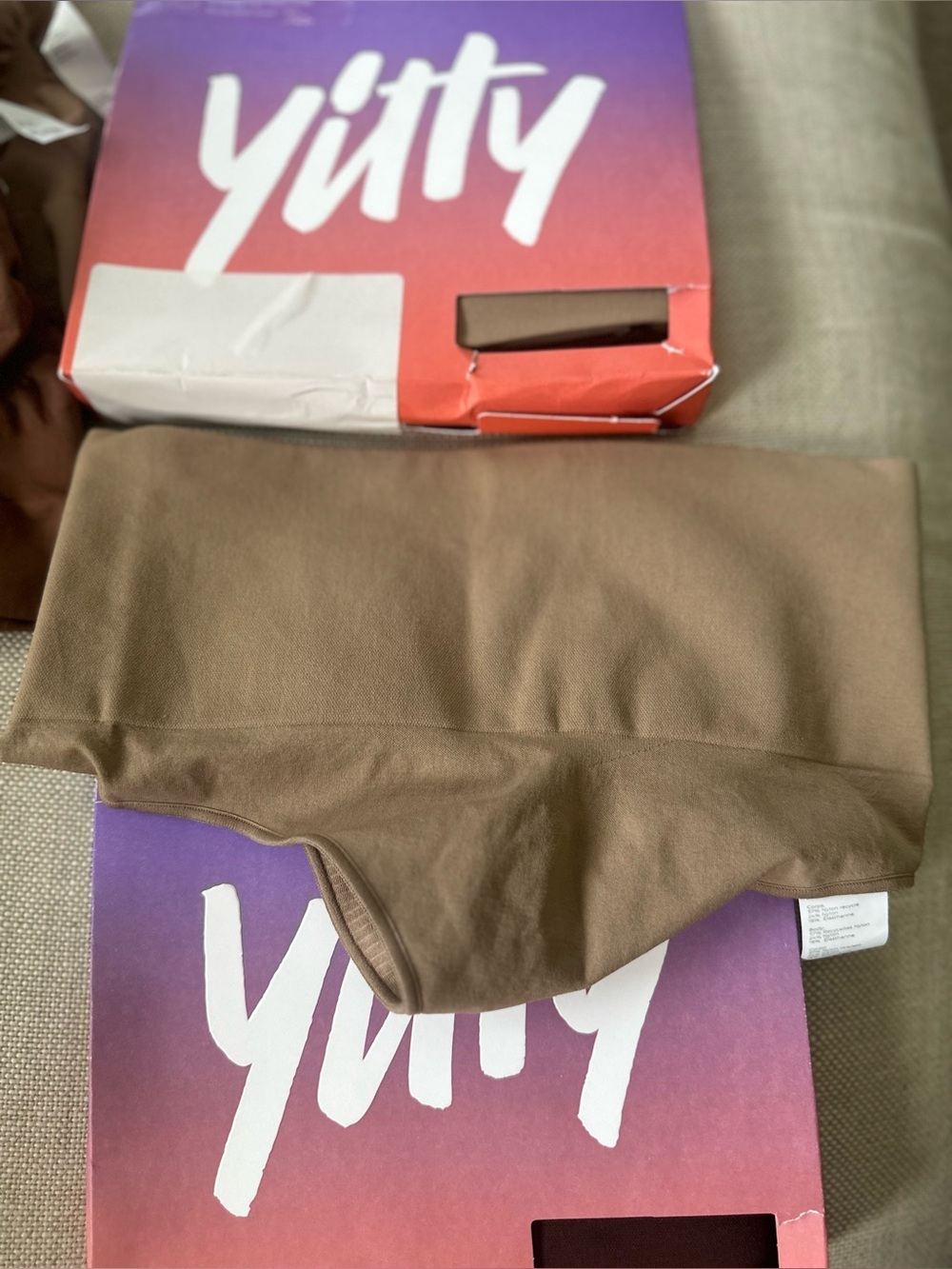 Yitty Seamless High-Waist Brief  - 1 Brown, 2 Taupe